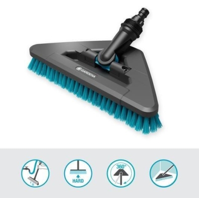 Четка за миене Gardena Cleansystem Handle Brush, 28 см (18814-20)