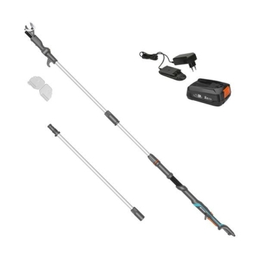 Акумулаторна телескопична ножица за клони Gardena HighCut 360/18V P4A Set, 18 V, 2 Ah, 28 мм (14776-20)