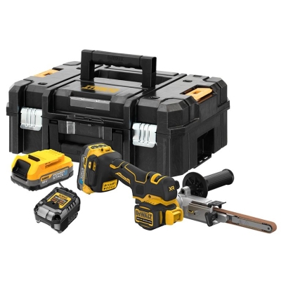 Акумулаторен лентов шлайф DeWALT DCM200E2T, 18 V, 1.7 Ah, 0-1700 м/мин, 457x13 мм