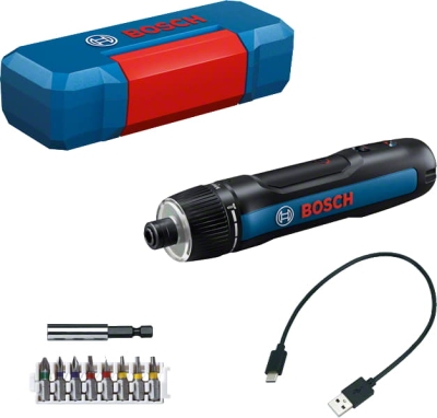 Акумулаторна отвертка с USB кабел и накрайници Bosch Professional GO, 3.6 V, 2 Ah, 5 Nm (06019H2201)