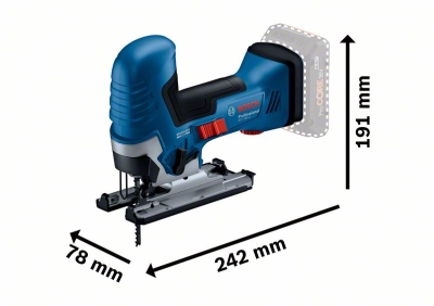 BOSCH GST 185-LI Professional Акумулаторен прободен трион без батерии и зарядно устройство 18 V (06015B2021)