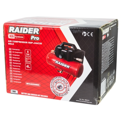 Акумулаторен компресор Raider RDP-J4AC20, Акумулаторно, 32 l/min