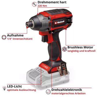 Акумулаторен ударен винтоверт TP-CI 18/220 Li BL - Solo Einhell (4510085)