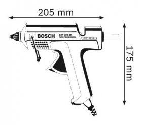 Пистолет за лепене BOSCH GKP 200 CE Professional, 500W, 30г/мин (0601950703)