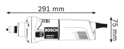 Прав шлайф BOSCH GGS 28 C Professional, 600W, 30000об/мин (0601220000)