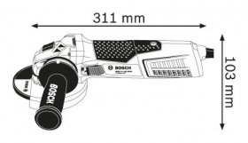 Ъглошлайф BOSCH GWS 17-125 INOX Professional, 1700W, 2200-7500об/мин, ф125мм