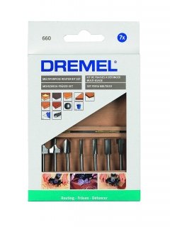 Универсален комплект накрайници за ръчно профилно фрезоване DREMEL, 7бр.