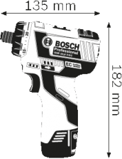 Акумулаторен винтоверт BOSCH GSR 10.8 V-EC HX Professional, 10.8V, 2Ah, Li-Ion, 2бр. батерии, в куфар L-Boxx
