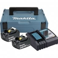 Комплект акумулаторни батерии и зарядно устройство MAKITA DC18RC, 18V, 3Ah, 2бр. батерии