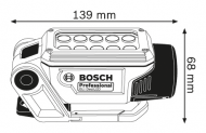 Акумулаторен преносим прожектор BOSCH GLI DeciLED Professional, 10.8V, Li-Ion, без батерия и зарядно устройство (06014A0000)