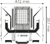 Акумулаторен преносим прожектор BOSCH GLI PortaLED 136 Professional, 14.4-18V, Li-Ion, без батерия и зарядно устройство