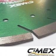 Комбиниран диамантен диск за бетон и асфалт CIMEX, ф400х25.4х3.4 мм