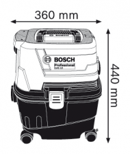 Прахосмукачка за мокро и сухо почистване BOSCH GAS 15 Professional, 1100W, 10л (06019E5000)