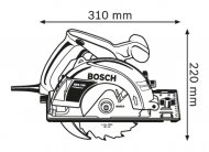 Ръчен циркуляр BOSCH GKS 160 Professional, 1050W, 160мм