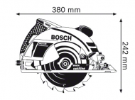 Ръчен циркуляр BOSCH GKS 190 Professional, 1400W, 190мм (0601623000)