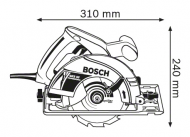 Ръчен циркуляр BOSCH GKS 55 Professional, 1200W, 160мм