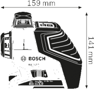 Линеен лазерен нивелир BOSCH GLL 3-80 P Professional, до 40-80м, L-Boxx, държач, чанта
