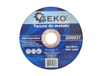 Диск за рязане на метал GEKO G00021, ф125x1.2x22.23 мм