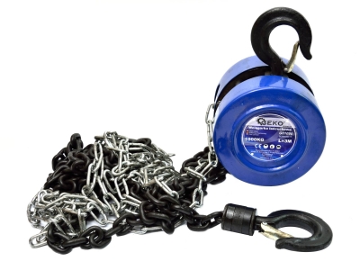 Ръчна верижна лебедка GEKO Premium G01095, до 1000 кг, 3 м