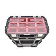 HECHT 2095 Професионален мобилен куфар за инструменти с 3 отделения тип количка