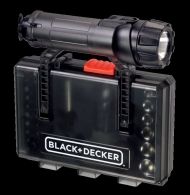 BLACK&DECKER A7224 Комплект накрайници, битове и дръжка + LED лампа и сигнална жилетка 30 части -3