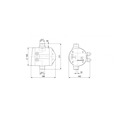 GRUNDFOS PM 1 Електронене пресостат 1.5 бара 6 A (96848693)-2