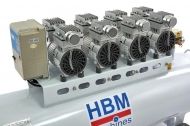 HBM 9267 Професионален безшумен компресор 3000 W 400 л/мин 200 л 8 бара-10