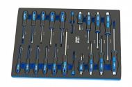 HBM 9405 Мобилен шкаф с инструменти с включени инструменти 7 чекмеджета 262 бр-4