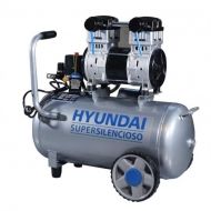 HYUNDAI HYAC 50-2S Безмаслен обезшумен компресор за въздух 1500 W 8 бара 235 л/мин 50 л (12496)