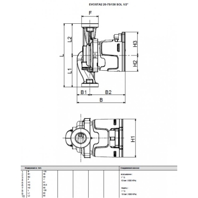 DAB EVOSTA2 20-75/130 SOL PWM M230/50-60 Циркулационна помпа за соларни панели 47 W 7.3 м 4 м3/ч (60188453)-2