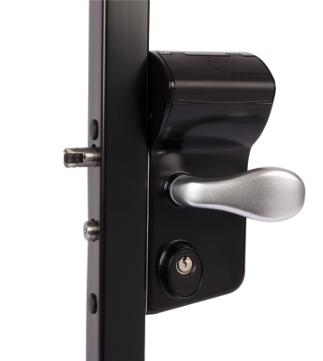 LOCINOX Механична брава с кодове за плосък профил в черен цвят (LMPQ1010V2L9005VSZ)