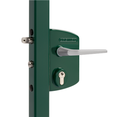 LOCINOX Брава за индустриална врата в зелен цвят (LAKQ4040U2L6005VS)
