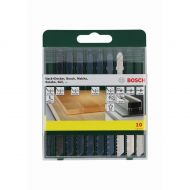 BOSCH Professional Комплект ножчета за прободен трион за дърво, метал и пластмаса 10 части (2607019461)-1