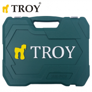 Комплект професионална тресчотка с вложки Troy, 1/4", 3/8", 1/2", 219 части