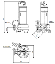 GRUNDFOS UNILIFT APG.40.10.A3 Потопяема помпа с мелница и поплавък 1000 W 26 м 13 м3/ч (92616892)-3