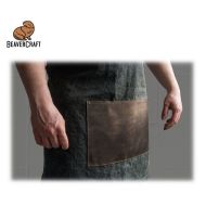 BEAVERCRAFT Брезентова престилка с кожени ремъци и джобове (AP4)