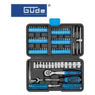 GUDE GSB 130 Комплект гедоре, вложки и битове с тресчотка 130 бр. (39001)