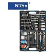 GUDE GWZK 157 Комплект гедоре, вложки и битове с тресчотка 157 бр. (39003)