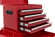 HBM 10908 Количка за инструменти с горен шкаф, 2 в 1, 59х28.5х104 см, червена