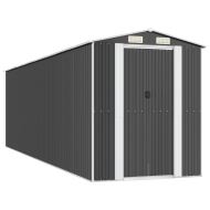 Градинска барака антрацит 192x689x223 см поцинкована стомана