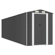 Градинска барака антрацит 192x772x223 см поцинкована стомана